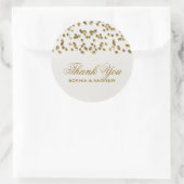 Gouden Glamour Glitter Confetti Dank u Sticker (Tas)