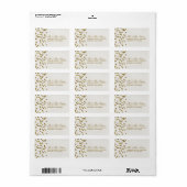 Gouden Glamour Glitter Confetti Labels (Full Sheet)