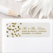 Gouden Glamour Glitter Confetti Labels (Insitu)