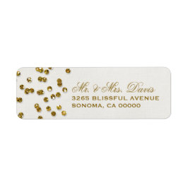 Gouden Glamour Glitter Confetti Labels