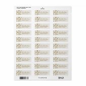 Gouden Glamour Glitter Confetti Labels (Full Sheet)