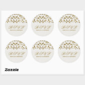 Gouden Glamour Glitter Confetti RSVP Ronde Sticker (Vel)
