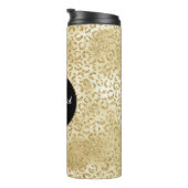 Gouden glamour glitter luipaardprint thermosbeker (Geroteerd rechts)