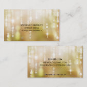 Gouden Glamour Glowing Lights Orbs Sparkle Visitekaartje (Voorkant / Achterkant)