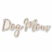 Gouden Glamour Hond Moeder Sticker (Voorkant)