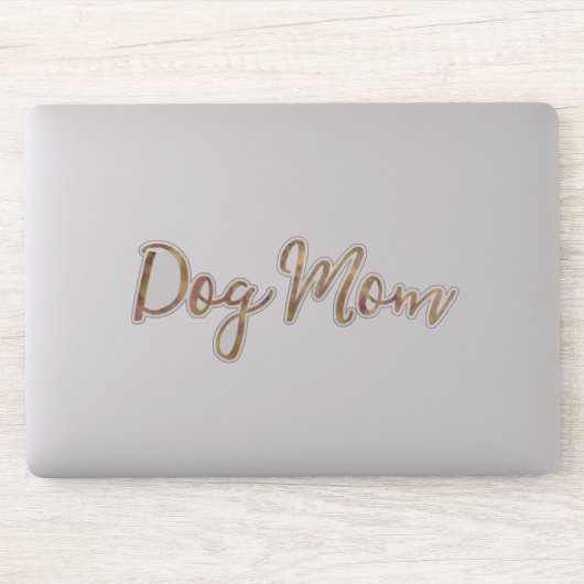 Gouden Glamour Hond Moeder Sticker (Computer)