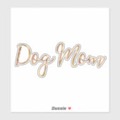 Gouden Glamour Hond Moeder Sticker (Vel)