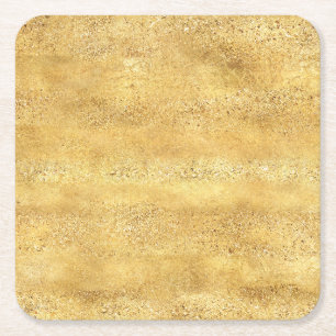 Gouden Glamour Kerst Kartonnen Onderzetters
