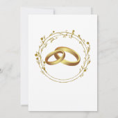 Gouden Glamour Luxe bruiloft uitnodiging (Achterkant)