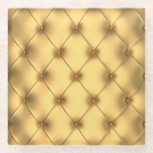 Gouden Glamour: Luxe interieur. Glazen Onderzetter