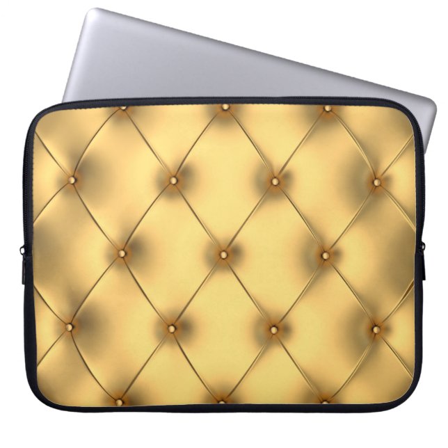 Gouden Glamour: Luxe interieur. Laptop Sleeve (Voorkant)