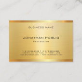 Gouden Glamour Modern Elegant Sjabloon Professiona Visitekaartje (Achterkant)