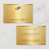Gouden Glamour Modern Elegant Sjabloon Professiona Visitekaartje (Voorkant / Achterkant)