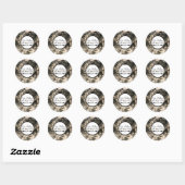 Gouden Glamour Rozen Schoonheidsmake-up remover Ronde Sticker (Vel)