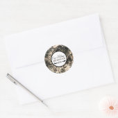 Gouden Glamour Rozen Schoonheidsmake-up remover Ronde Sticker (Envelop)