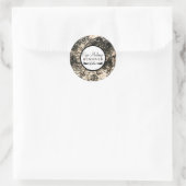 Gouden Glamour Rozen Schoonheidsmake-upverwijderaa Ronde Sticker (Tas)