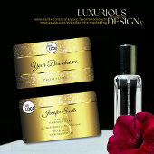 Gouden Glamour Sparkle Glitter Stars Logo & Initia Visitekaartje