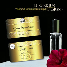 Gouden Glamour Sparkle Glitter Stars Logo & Initia Visitekaartje