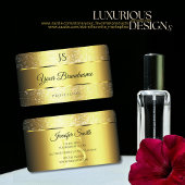 Gouden Glamour Sparkle Glitter Sterren en Initiale Visitekaartje