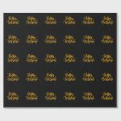 Gouden Glamour Verjaardag Wrap Cadeaupapier (Vlak)