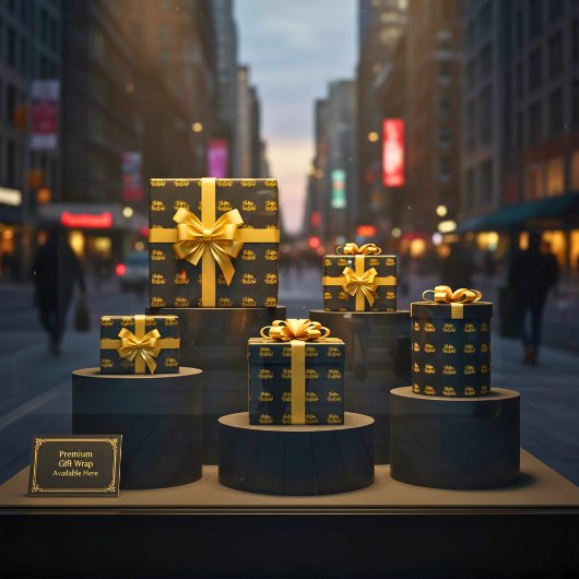 Gouden Glamour Verjaardag Wrap Cadeaupapier