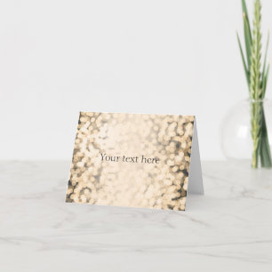 Gouden Glamour Verjaardagskaart met ELKE TEKST Kaart