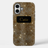 Gouden glamoureuze pailletten sprankelende stippen Case-Mate iPhone case (Achterkant)