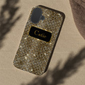 Gouden glamoureuze pailletten sprankelende stippen Case-Mate iPhone case