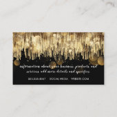 Gouden Glans | Abstracte Bokeh Lichten Visitekaartje (Achterkant)