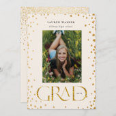 gouden glans afstuderen aankondiging (Voorkant / Achterkant)