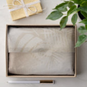 Gouden Glans Botanisch Tropische Palmboom Bladeren Tissuepapier (Geschenk)