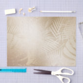 Gouden Glans Botanisch Tropische Palmboom Bladeren Tissuepapier (Craft)