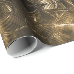 Gouden Glans Elegante Getextureerde Glas Uiterlijk Cadeaupapier