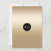 Gouden Glans Glanzend Metallic Elegant Klasse Brui Kaart (Achterkant)