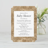 Gouden Glans Glitter Giraffe Print Kaart (Staand voorkant)