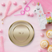 Gouden Glans Gouden Glanzende Moderne Glam Party Papieren Bordje (Feest)