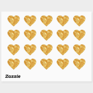 Gouden glans hart sticker