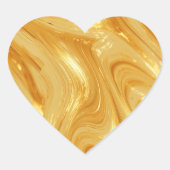 Gouden glans hart sticker (Voorkant)