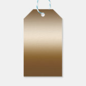 Gouden glans metalen kerstcadeaubijlage cadeaulabel (Achterkant)