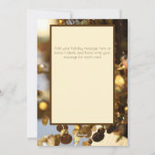 Gouden glans moderne klassieke foto kerstkaart (Achterkant)