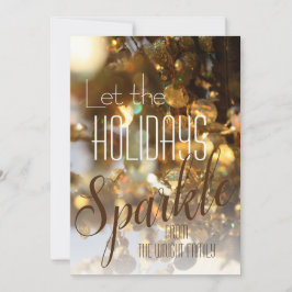 Gouden glans moderne klassieke foto vakantiekaart feestdagenkaart