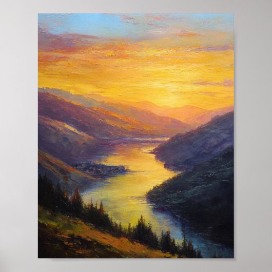 Gouden Glans Over het Stille Dal Poster (Voorkant)