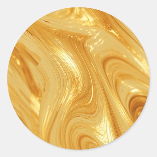 Gouden glans ronde sticker (Voorkant)