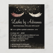 Gouden Glans Wimper Extentie Nazorg Budget Flyer (Voorkant)