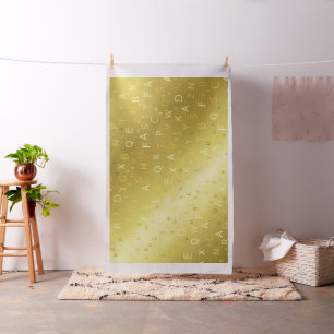 Gouden glanzend patroon letters chic stof strepen