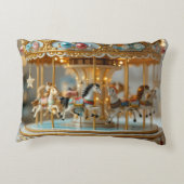 gouden glanzende carrousel accent kussen (Achterkant)