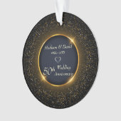 Gouden glanzende cirkel ornament (voorkant)