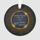 Gouden glanzende cirkel ornament (voorkant)