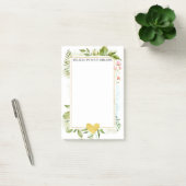 Gouden Glanzende Hart Bloemen en Bladeren Post-it® Notes (Kantoor)