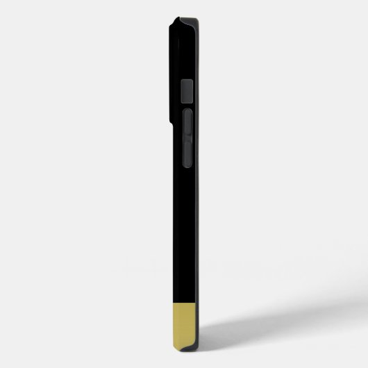 Gouden glanzende hondenpoot op zwarte achtergrond Case-Mate iPhone case (Achterkant / Links)